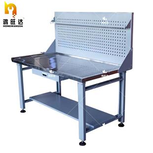鸿旺达不锈钢机修工作台 工厂车间操作桌维修台 学校台钳工工作台