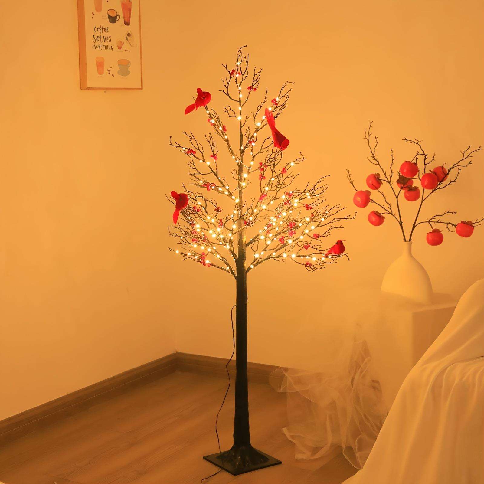 跨境红鸟树灯LED彩灯圣诞节发光树室内氛围背景造型灯炫彩