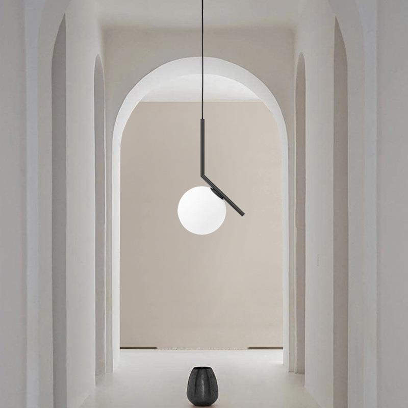 意式极简 床头小吊灯客厅餐厅现代简约创意个性北欧卧室玻璃灯具