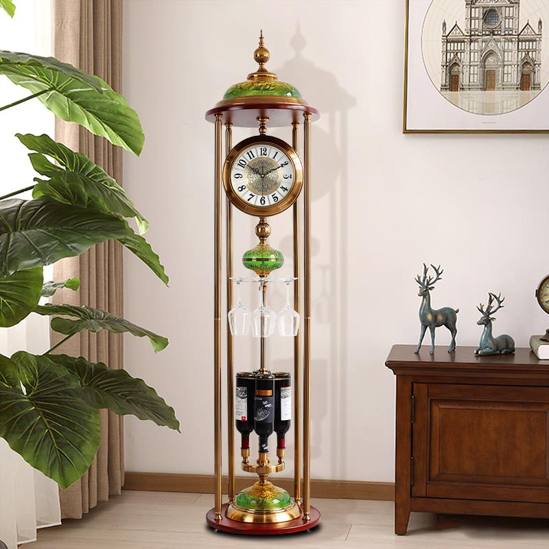 欧式落地钟客厅中式复古别墅大摆件立式钟表美式创意静音家居立钟
