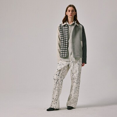 Amicus Animae  白袖羊毛拼色夹克