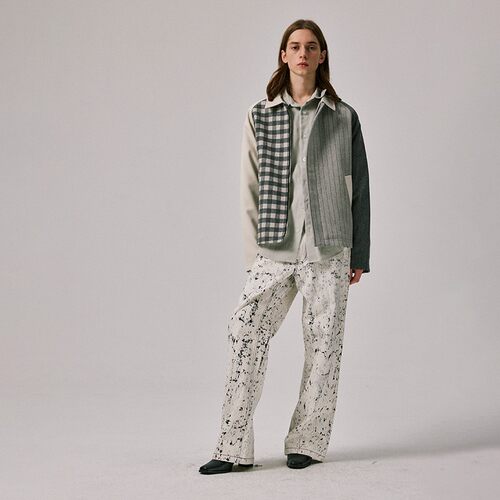 Amicus Animae  白袖羊毛拼色夹克