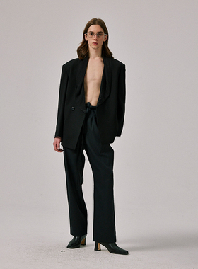 Amicus Animae 羊毛打褶剑道西裤