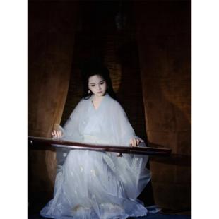 倩女幽魂情侣款原创宋制汉服刺绣双层大袖长衫仙气烫金现货送披帛
