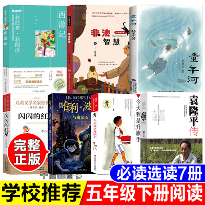 五年级下册必读课外书西游记煤炭工业出版社非法智慧张之路湖南少年儿童出版社童年河赵丽宏闪闪的红星今天我是升旗手袁隆平传正版