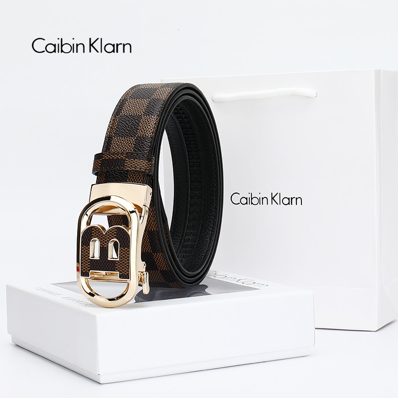 CaibinKlarn纯牛皮男士皮带