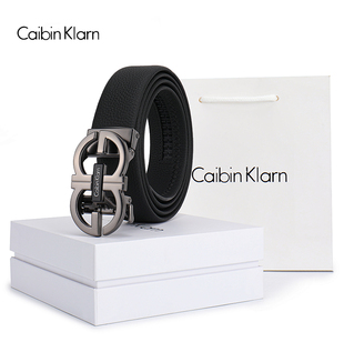 Caibin Klarn皮带男2025新款真皮男士腰带头层牛皮裤带男时尚休闲