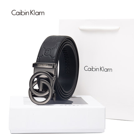 Caibin Klarn皮带男真皮男士腰带自动扣商务裤带2024新款潮年轻人