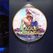 电竞房间装 饰英雄联盟LOL亚索挂画电竞酒店网吧游戏氛围灯壁画