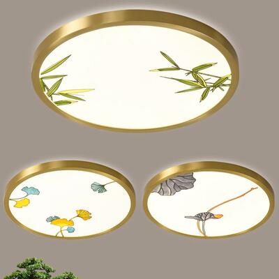 新中式卧室灯防尘防虫阳台过道灯中国风书房家用圆无缝吸顶灯