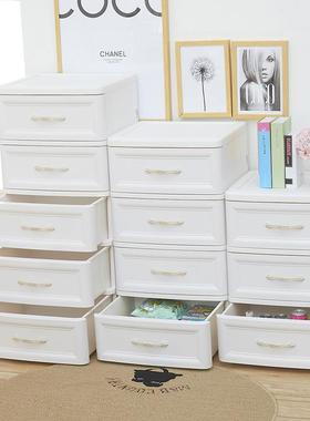 欧式抽屉式家用卧室床头柜儿童衣物玩具整理仿木纹塑料收纳柜环宇