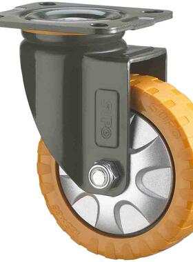 SUPO向荣 4寸 中重型 工业 橙色PU聚氨酯万向脚轮J05S-01-100-362