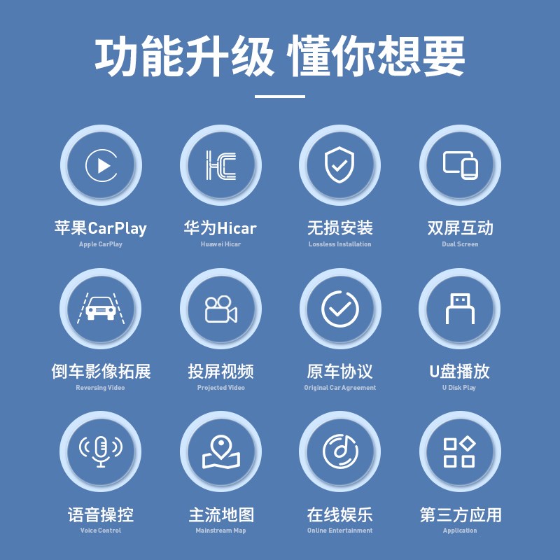 适用于宝马1系2系3系5系7系X1X2X3X5升级无线carplay模块改装导航