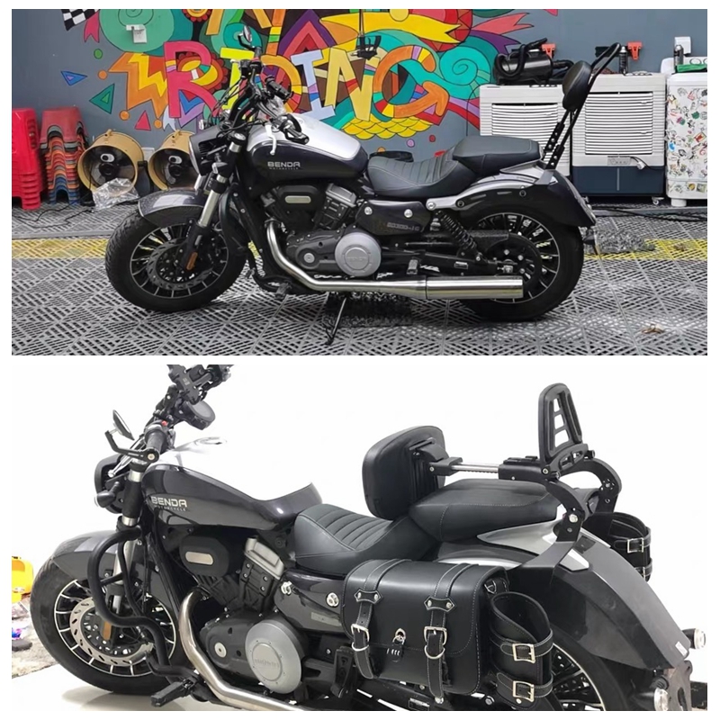 奔达灰石300摩托车边包驼包防水金吉拉侧挂包防摔护杠后靠背货架