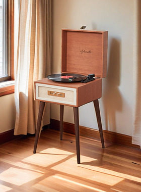 Alpharetta艾法瑞塔黑胶唱片机复古高级唱机蓝牙音响落地LP留声机
