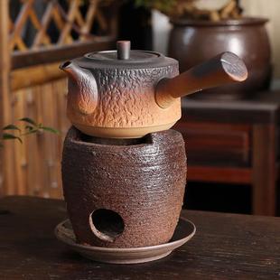 树纹茶具 复古碳炉煮茶壶陶瓷烧水壶大号侧把养生壶电陶炉家用个性
