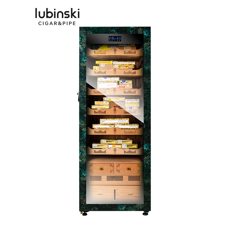 LUBINSKI鲁宾斯基智能电子雪茄柜西班牙雪松木净氨恒温恒湿指纹锁