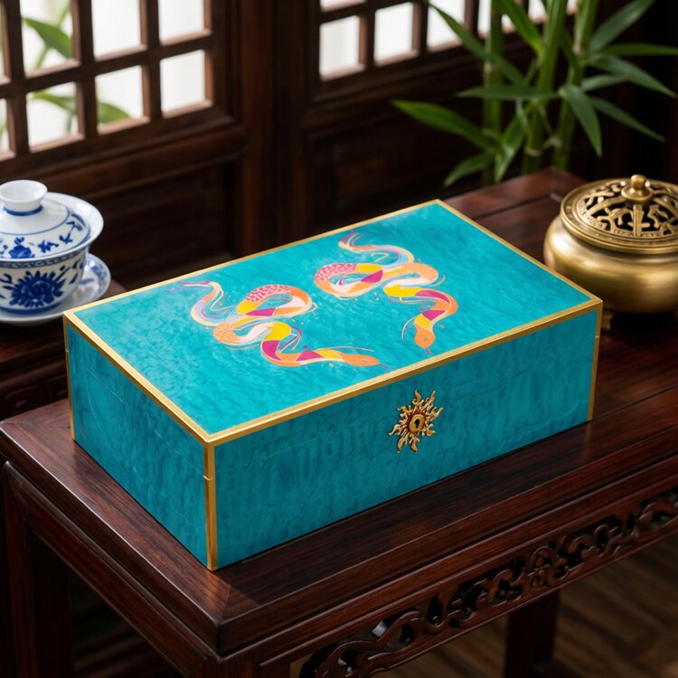 YORKWANG蛇年雪茄保湿盒乐扣便携礼盒雪松木醇化箱养茄保养收纳柜