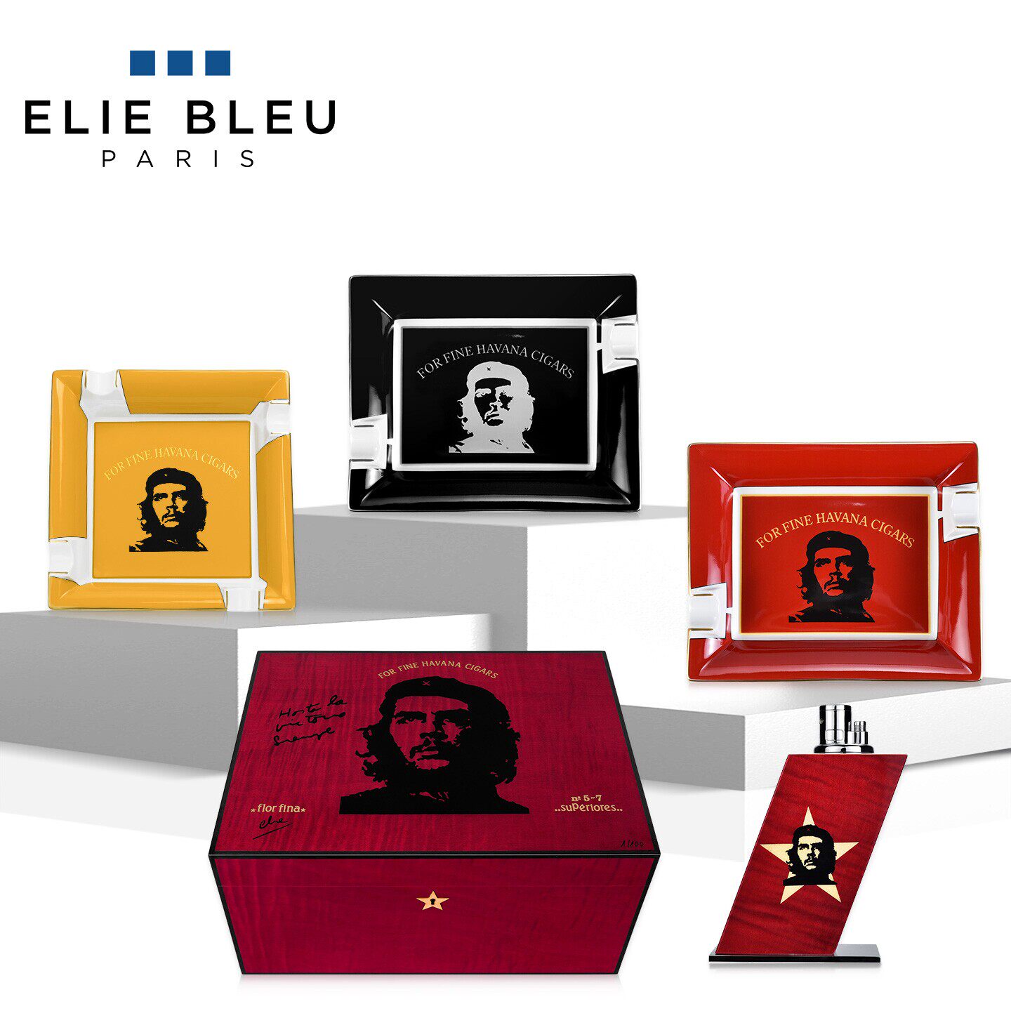 ELIE BLEU切格瓦拉系列雪茄打火机雪茄烟灰缸保湿盒雪茄工具配件 - 实物图