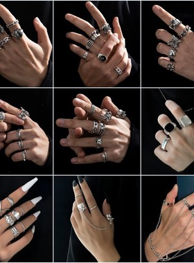 European and American trend skull serpentine ring欧美潮戒指