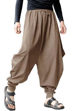 Men Harem Pants Cotton Linen Loose Baggy Trouser Gypsy Pants