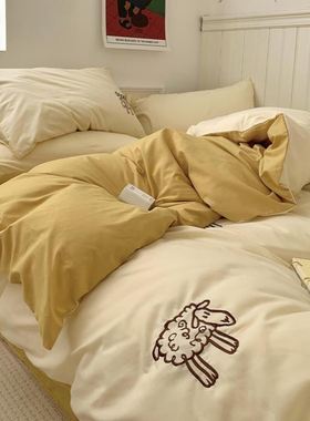 4pc bedsheet set bed sheet quilt blanket duvet cover sets