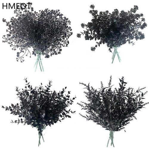 Halloween Black Artificial Plant Vine Eucalyptus Persian Fer