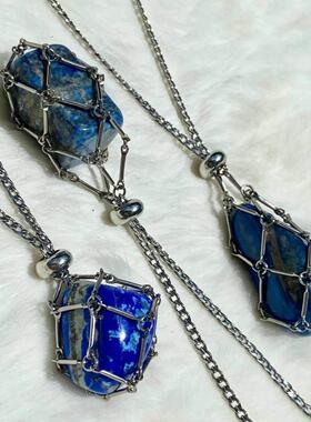 New Design Crystal Cage Necklace Holder Net Metal Chain Ston