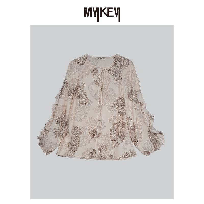 Mykey ·丨柔光丝语丨桑蚕丝混纺小衫丨MK5AWX612