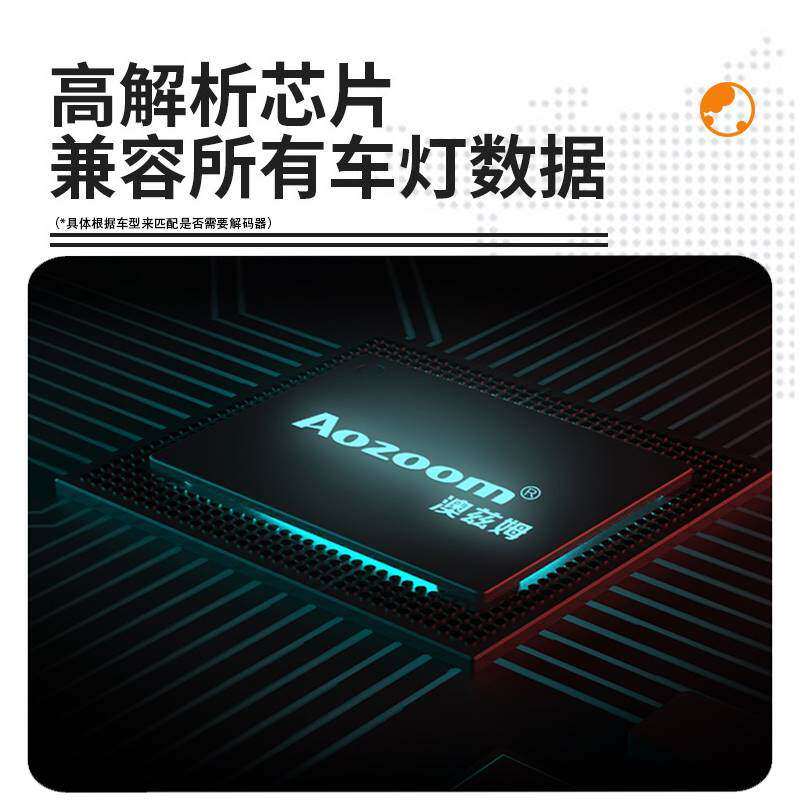 aozoom澳兹姆led双光透镜汽车激光透镜大灯改装矩阵直射激光透镜