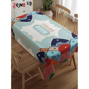 珍珠松桌布布艺欧式防水家用写字台棉麻加厚化妆台长长方形餐桌布