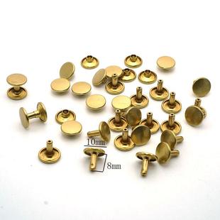 纯铜金属双面帽钉铆钉子母扣子平面撞钉皮具箱包配件喷过氧化叻架