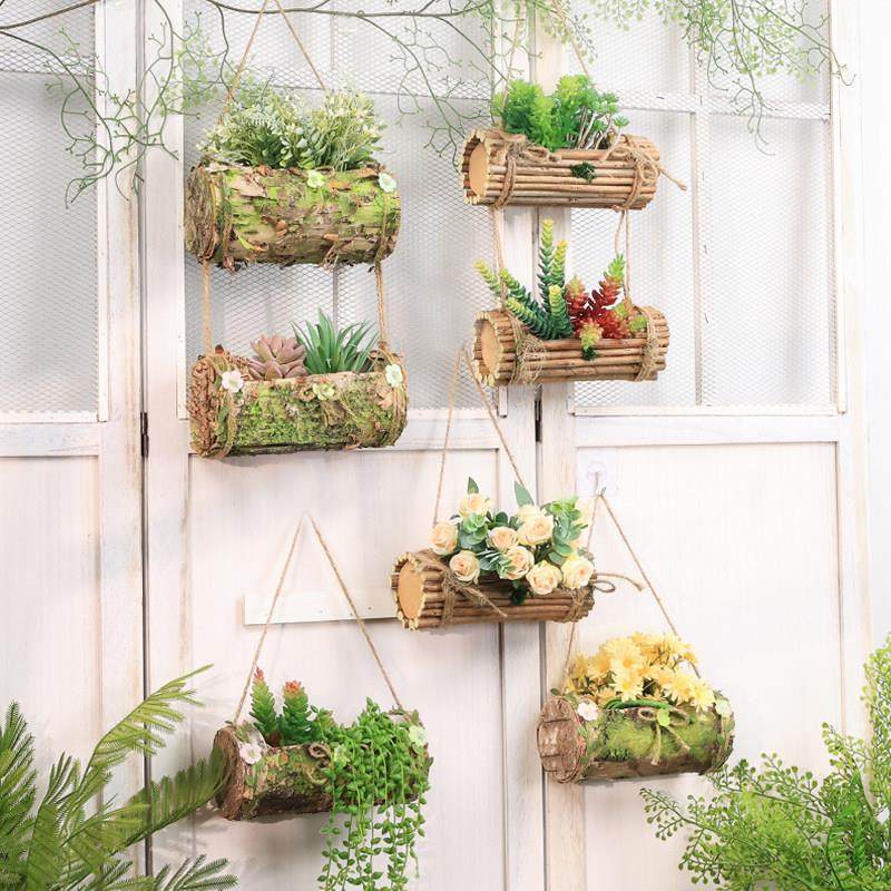 木质花篮花器壁饰挂件客厅花园幼儿园植物角景观环创布置吊饰饰品,家居饰品,壁饰,淘宝优惠券,粉丝福利购,淘宝优惠卷