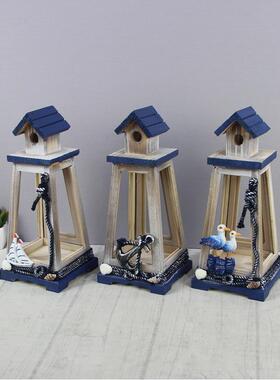 地中海风灯装饰摆件彷古风塔创意海洋风格灯塔桌面摆台装饰品摆设