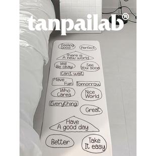 摊牌信条地毯卧室床边毯子客厅风格简单的家入口没有照顾短天鹅绒