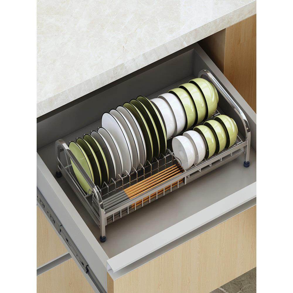 304不锈钢碗架沥水架小厨房抽屉消毒柜内置碗筷碟盘子收纳架单层,厨房/烹饪用具,厨房抽屉置物架,淘宝优惠券,粉丝福利购,淘宝优惠卷