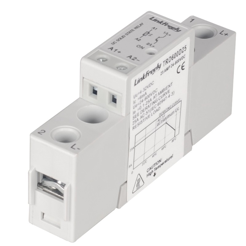 TRD600D25单相导轨式直流固态继电器模组模块600ZV 25A