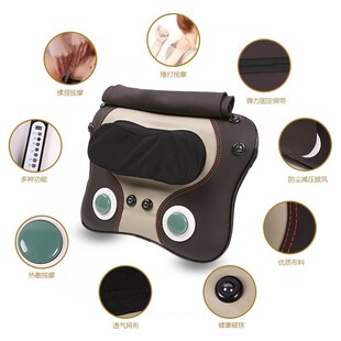 多功能颈椎按摩枕红外加热靠垫磁疗按摩J仪电动揉捏捶打叩击按摩