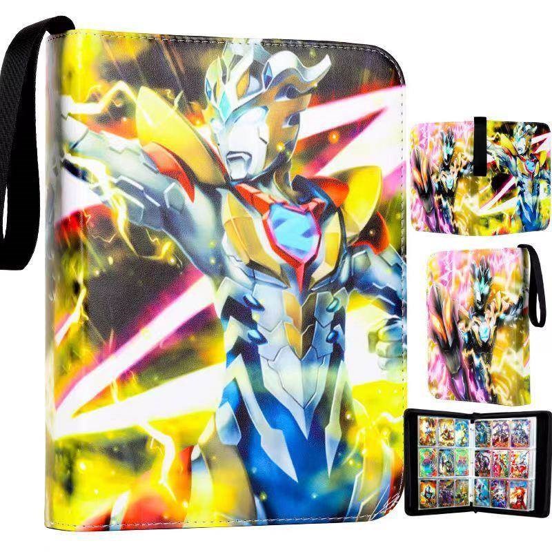 奥特曼卡a册9宫格拉链皮质卡片收纳册大容量儿童卡牌收藏册集卡册