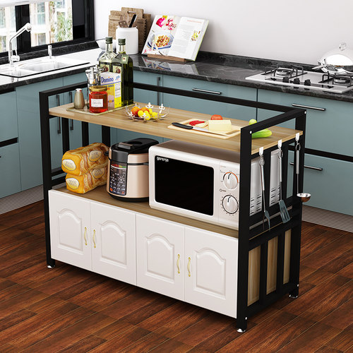 极速新款欧式厨房l置物架微波炉烤箱储物L柜切菜桌子小型餐桌包邮