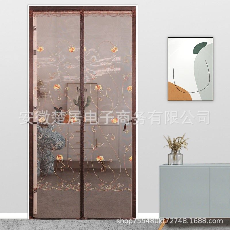 全磁条金刚网刺绣防蚊门帘金刚网魔术贴整根O磁条对吸铝合金门帘,居家布艺,门帘,淘宝优惠券,粉丝福利购,淘宝优惠卷