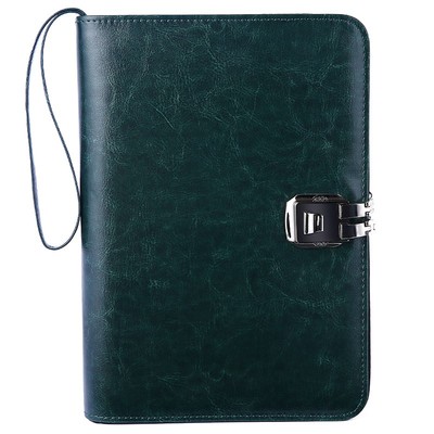 速发商务a5活页带锁多功能笔记本子E拉链包密码本女工作日记记事