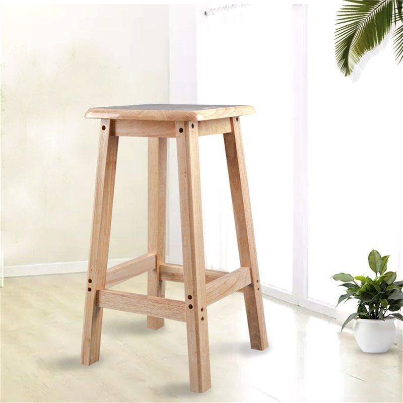 厂家直销全实木高脚梯凳高凳w吧台方凳小板凳橡木家用防滑梯子木