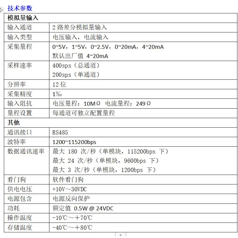 模拟量采集模块配k上位机软件带显示记录曲线实时显示 RS485接口