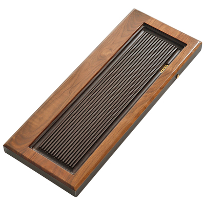 黑胡桃木茶盘高档电木茶台家用大B号干泡台现代电茶炉烧水实木托