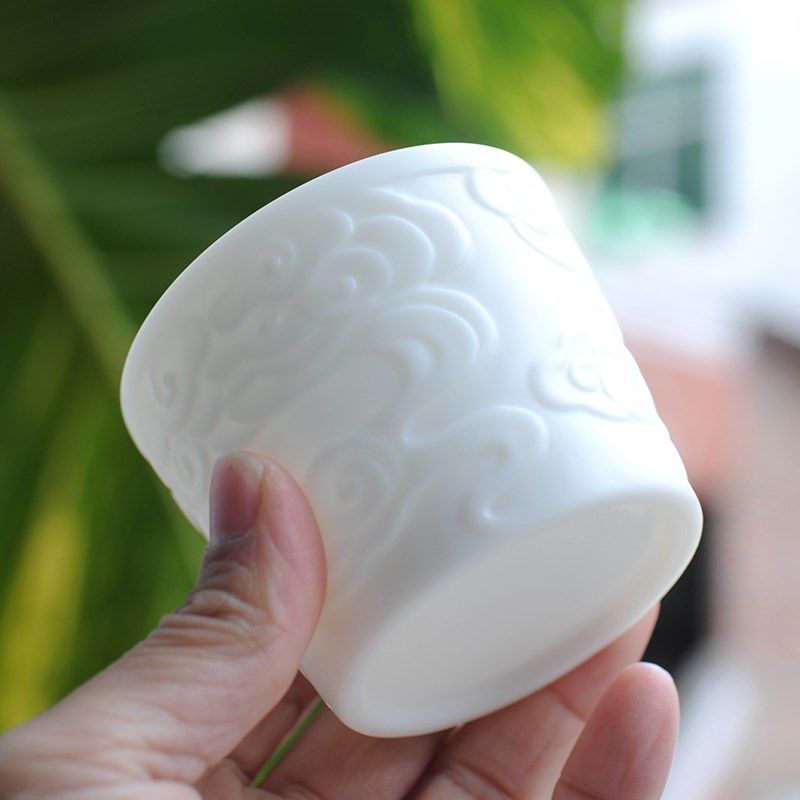 祥云主人羊脂g玉瓷主人杯茶杯品茗品茶送礼同事领导自用德化陶瓷,餐饮具,茶杯,淘宝优惠券,粉丝福利购,淘宝优惠卷