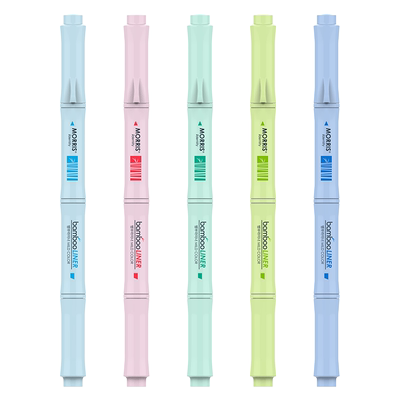 韩国MORRIS竹型双头荧光笔