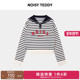 NOISY 舒适百搭 条纹针织衫 TEDDY25年秋新款 女士学院风海军领时尚