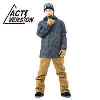 日本北海道ACTIVERSION防水防风保暖透气单板双板男登山滑雪裤