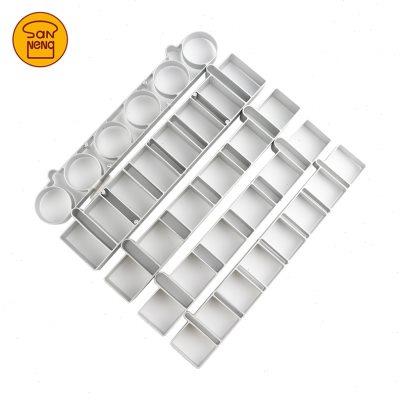 三能烘焙工具8连6连凤梨酥圈饼干模具SN9069 慕斯圈多连模SN9071